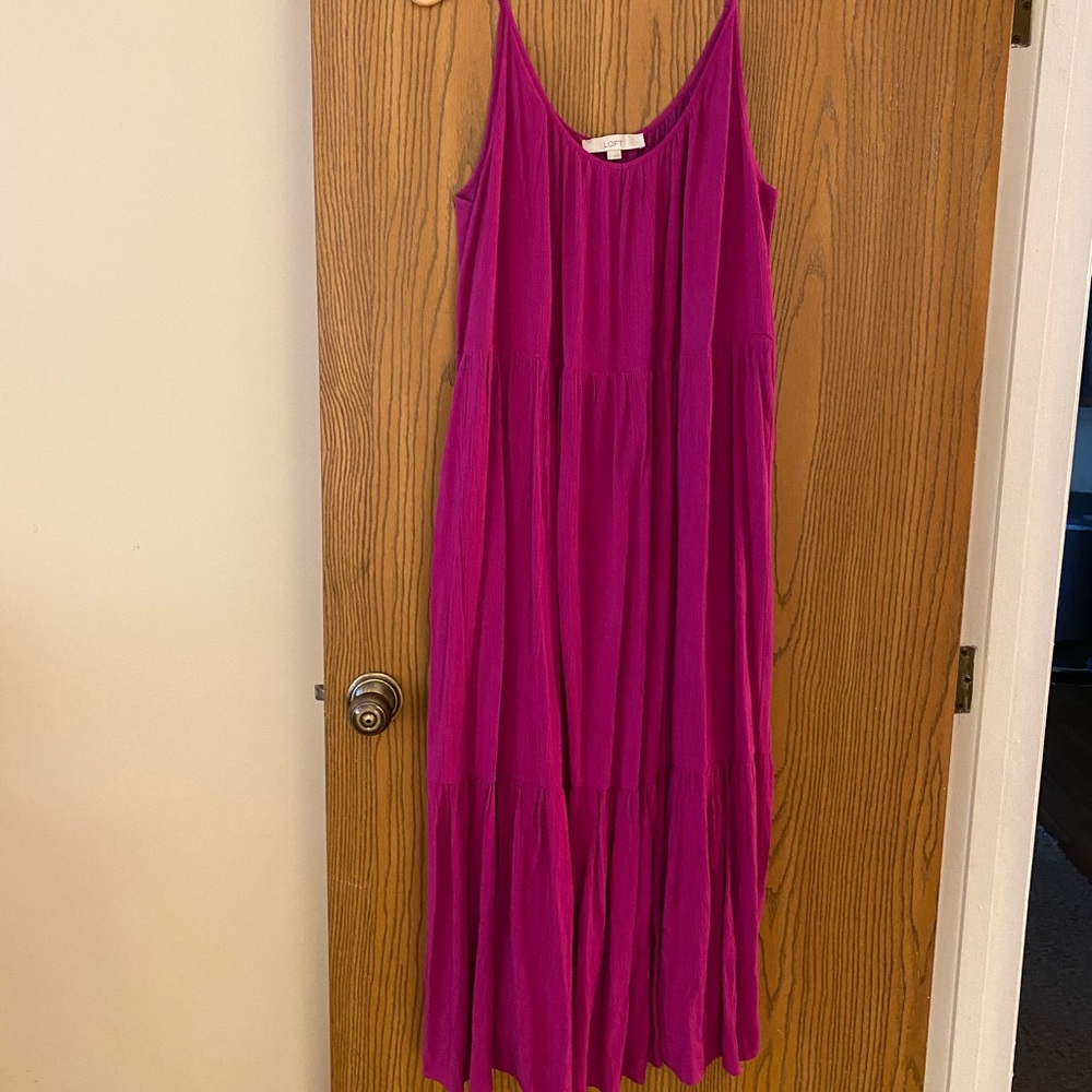 Magenta maxi dress